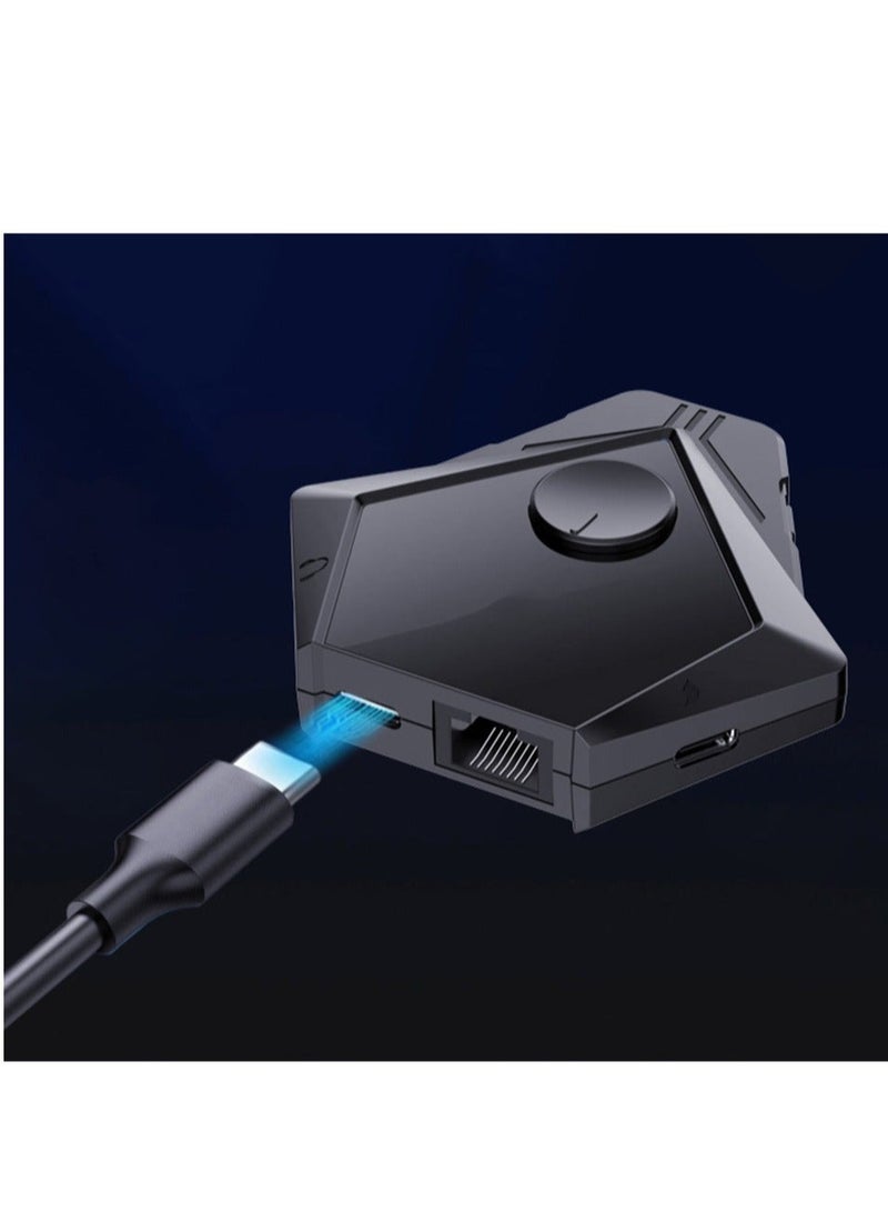 Captaintech Gaming Converter, Mobile Game Converter Gaming Wired Gaming Keyboard and Mouse Set Adapter Converter for P5 Dog PS5 Mouse and Keyboard Converter XBOX/PS4/SWITCH - Image 1