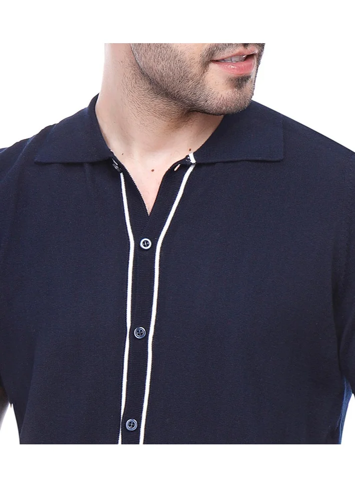 Coup Coup - Woven Polo-Shirt with Short Sleeves