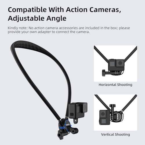 MOBILIFE Magnetic Neck Phone Holder Flexible Hands-Free POV Neck Mount with Chest Strap 360°Rotatable Adjustable Silicone Gooseneck Stand for Cellphone Action Camera Vlogging/Sports/Cooking/Recording - Image 5