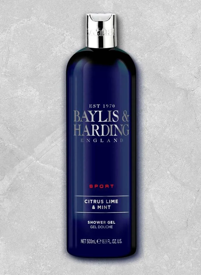 Baylis & Harding Citrus Lime and Mint Shower Gel for Men, 500ml | Vitamin Enriched | Refreshing Bergamot | Long Lasting Fragrance