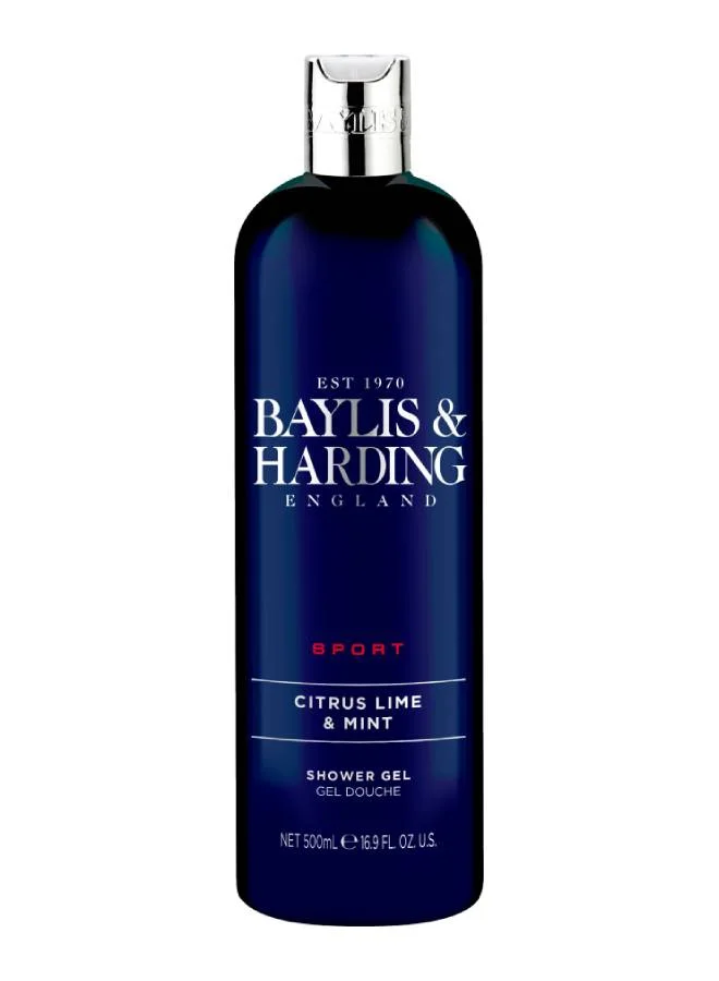 Baylis & Harding Citrus Lime and Mint Shower Gel for Men, 500ml | Vitamin Enriched | Refreshing Bergamot | Long Lasting Fragrance