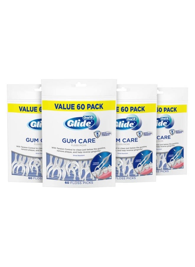Oral-B Oral B Glide Dental Floss Picks, Gum Care, 60 Count, Pack Of 4 - Image 1