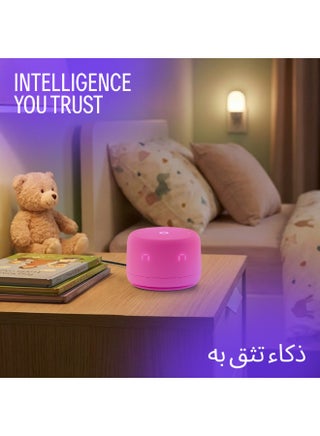 Smart Speaker With Human-Like AI Assistant | Use Your Voice To play Music, Learn, Set Up Reminders, Alarms And Updates via Bluetooth Or Wi-Fi (Speaks Arabic, English) | Size Lite Pink - view 2