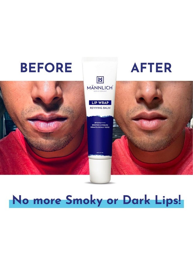 Mannlich بلسم شفاه مانليخ للرجال (10 جرام) للعناية بالشفاه مع حماية SPF 50 PA++++ - تفتيح الشفاه للشفاه الجافة والمتشققة - يرطب، ترطيب طويل الأمد مع 2% حمض كوجيك و1% حمض الهيالورونيك - Image 3