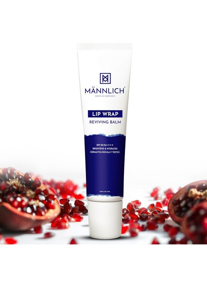 Mannlich بلسم شفاه مانليخ للرجال (10 جرام) للعناية بالشفاه مع حماية SPF 50 PA++++ - تفتيح الشفاه للشفاه الجافة والمتشققة - يرطب، ترطيب طويل الأمد مع 2% حمض كوجيك و1% حمض الهيالورونيك - Image 1