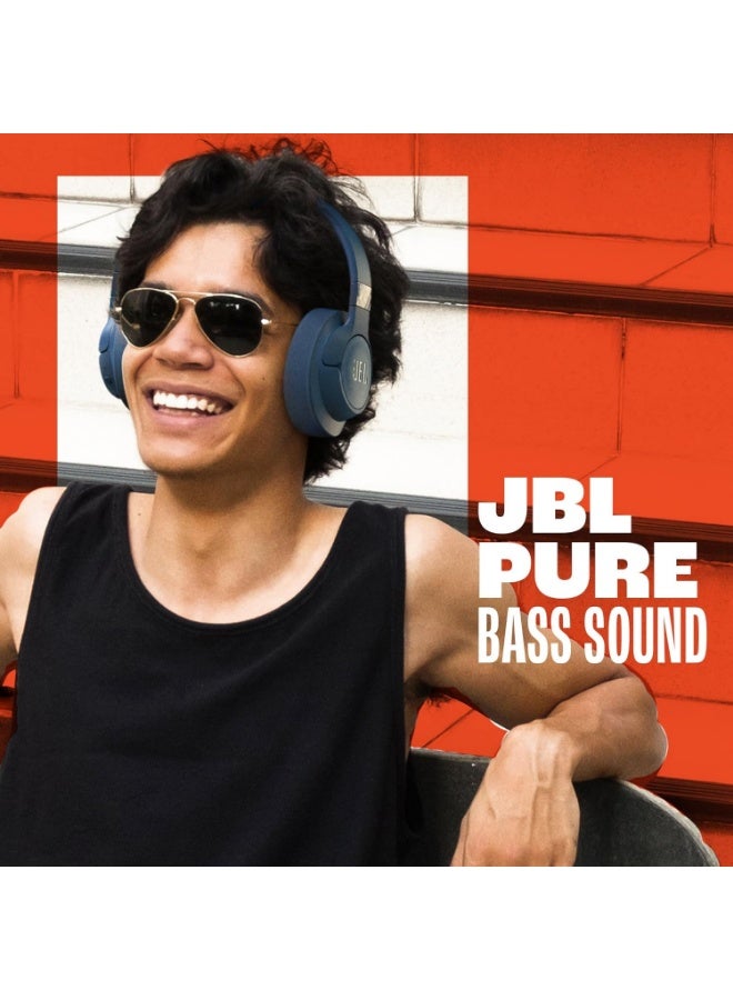 JBL Tune 720Bt Wireless Over Ear Headphones Pure Bass Sound 76H Battery Hands-Free Call Plus Voice Aware Multi Point Connection Lightweight And Foldable Detachable Audio Cable Black - Image 5