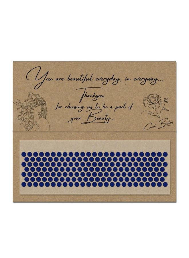 Comet Busters Bindiful Dailywear Navy Blue Velvet Round Bindis for Women (5mm) (bf238) (Pack of 1) - Image 1