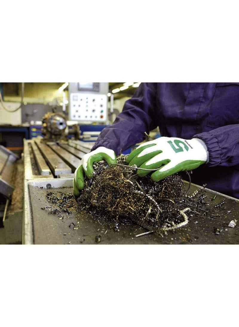 Honeywell Honeywell 2332545 10 Cut-Resistant Safety Glove Check And Go Green PU 5 Dyneema Polyamide and Fibre Composite Dimension  - Image 2