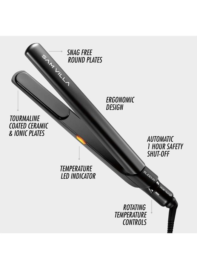 Sam Villa SLEEKR Professional Ceramic Tourmaline Ionic Flat Iron Hair Straightener With Precision Heat Control - Image 3