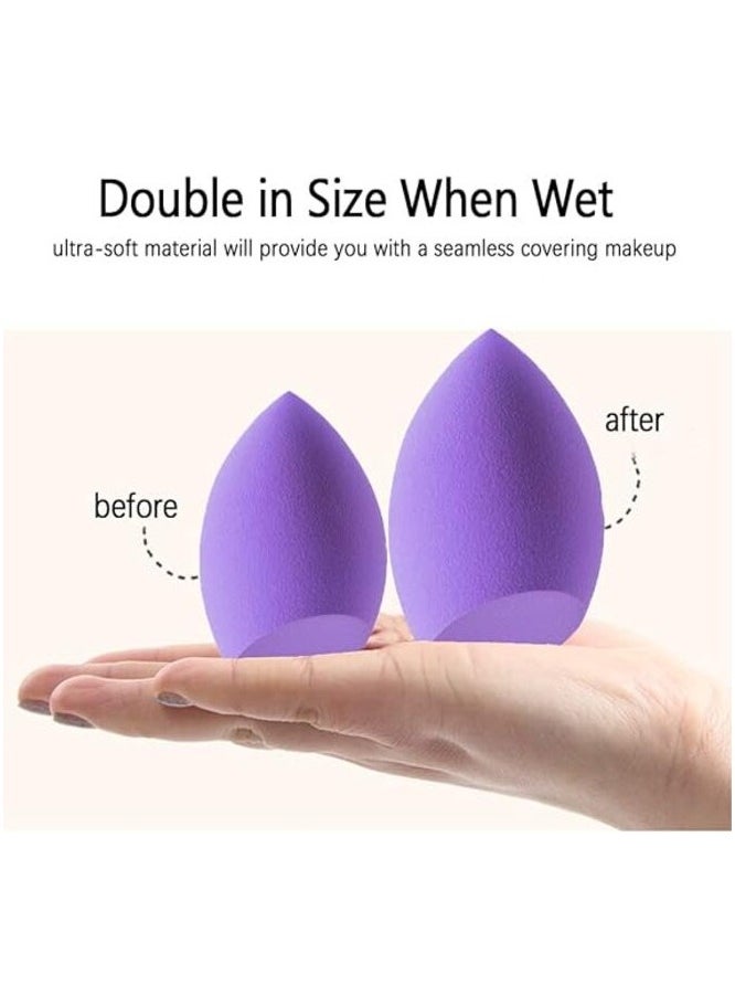 MIRFA 6 Pieces Multicolored Flawless Blending Make Up and Foundation Beauty Sponges Set  - Image 4
