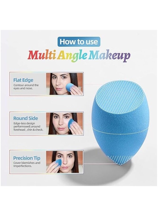 MIRFA 6 Pieces Multicolored Flawless Blending Make Up and Foundation Beauty Sponges Set  - Image 2