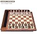 AMEROUS Wooden Chess Board Set with Pieces Storage for Adults Kids 125 Inch Chess Set with Metal Pieces Unique Chess Game for Tournament Professional Beginner - Image 4