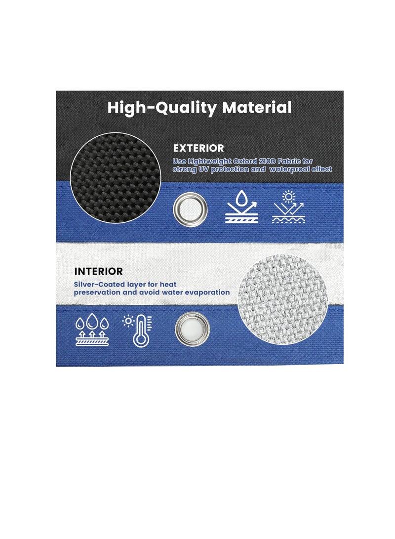 عام غطاء حمام سباحة دائري 8 أقدام ، أغطية شمسية لأكثر من حمامات السباحة الأرضية ، واقي غطاء حمام السباحة الصيفي ، وغطاء حوض استحمام ساخن مستدير مثالي للماء ومقاوم للغبار - Image 4