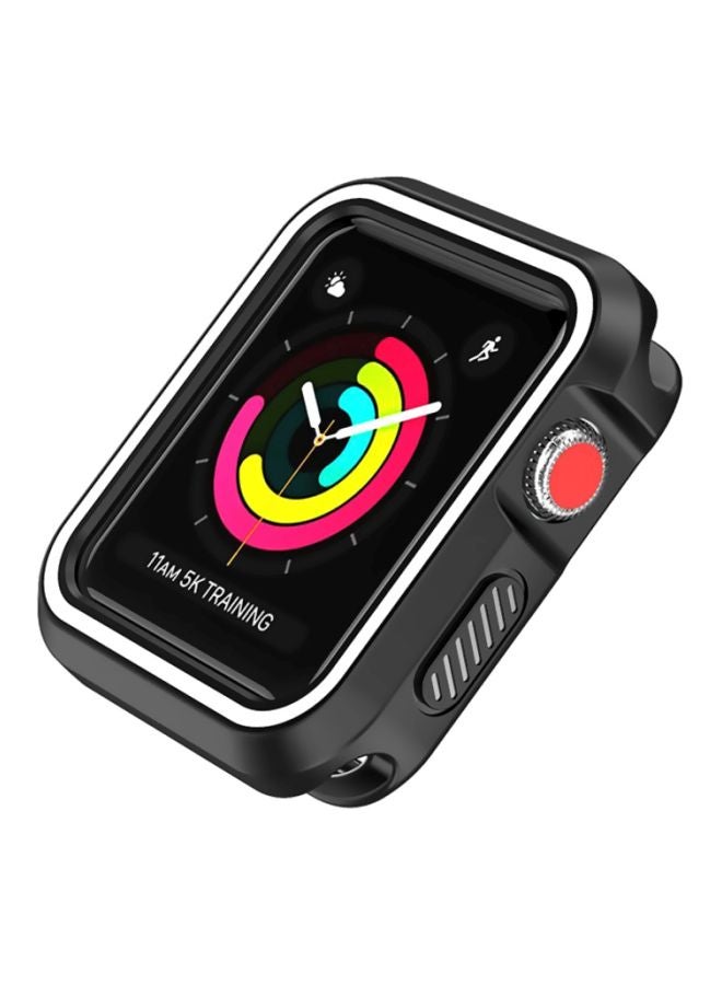 Voberry Rugged Armor Bumper Protective Case Cover For Apple Watch Series 1/2/3 42mm Black/White - Image 4