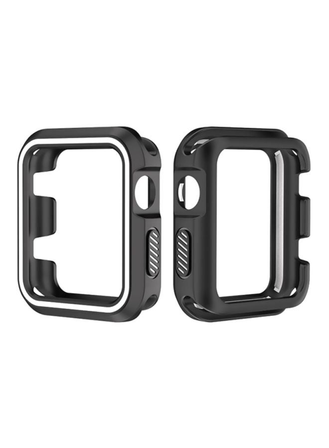 Voberry Rugged Armor Bumper Protective Case Cover For Apple Watch Series 1/2/3 42mm Black/White - Image 2