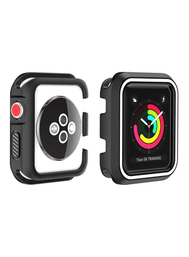 Voberry Rugged Armor Bumper Protective Case Cover For Apple Watch Series 1/2/3 42mm Black/White - Image 3