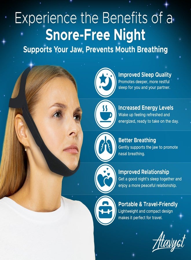 Atavyst Anti Snoring Chin Strap for Men and Women CPAP Users - Airflow Jaw Strap - Effective Snore Solution for Excessive Snoring - Image 4