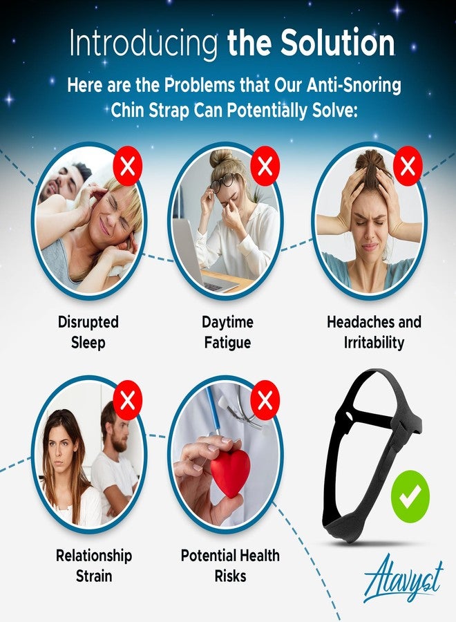 Atavyst Anti Snoring Chin Strap for Men and Women CPAP Users - Airflow Jaw Strap - Effective Snore Solution for Excessive Snoring - Image 5