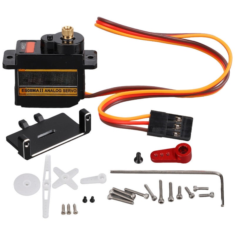 EMAX Micro Servo Motor Kit Red Metal Gear Waterproof Servo - Low Noise Quick Response for Axial SCX24 1/24 RC Car - Image 1