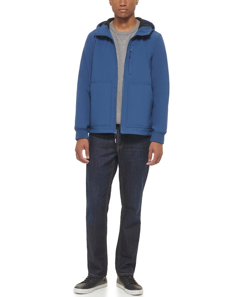 Levi's Men's Water-Resistant Softshell Active Hoodie, Blue, Small - Image 2