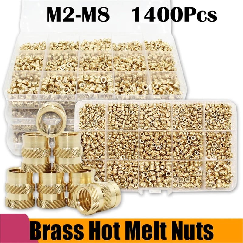Versatile Hot Melt Brass Heat Insert Nut Iron Tip Embedded Heating Knurled Inserts Nuts 3D Printer Notebook(710pcs M3M4) - Image 3