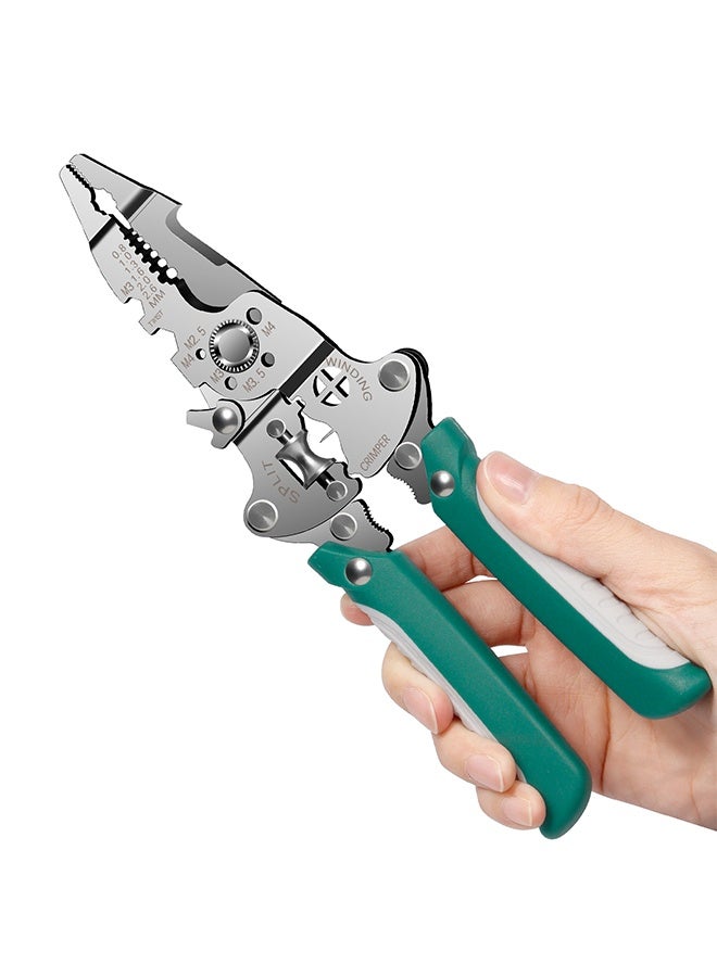 Multifunctional Foldable Wire Strippers, Multifunctional Wire Stripper, Cable Wire Cuttimg Crimper Tool, Special Wire Strippers for Electricians, Can Strip Wires, Cut Wires, Twist Water Pipes, Crimp Terminals, Etc., One Pair Is More Than One Pair. Folding Design, Easy to Store. Can Be Used for Electricians, Families, Construction Sites, Etc. - Image 2