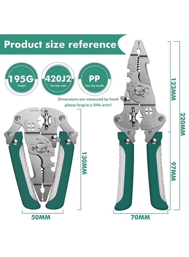 Multifunctional Foldable Wire Strippers, Multifunctional Wire Stripper, Cable Wire Cuttimg Crimper Tool, Special Wire Strippers for Electricians, Can Strip Wires, Cut Wires, Twist Water Pipes, Crimp Terminals, Etc., One Pair Is More Than One Pair. Folding Design, Easy to Store. Can Be Used for Electricians, Families, Construction Sites, Etc. - Image 4