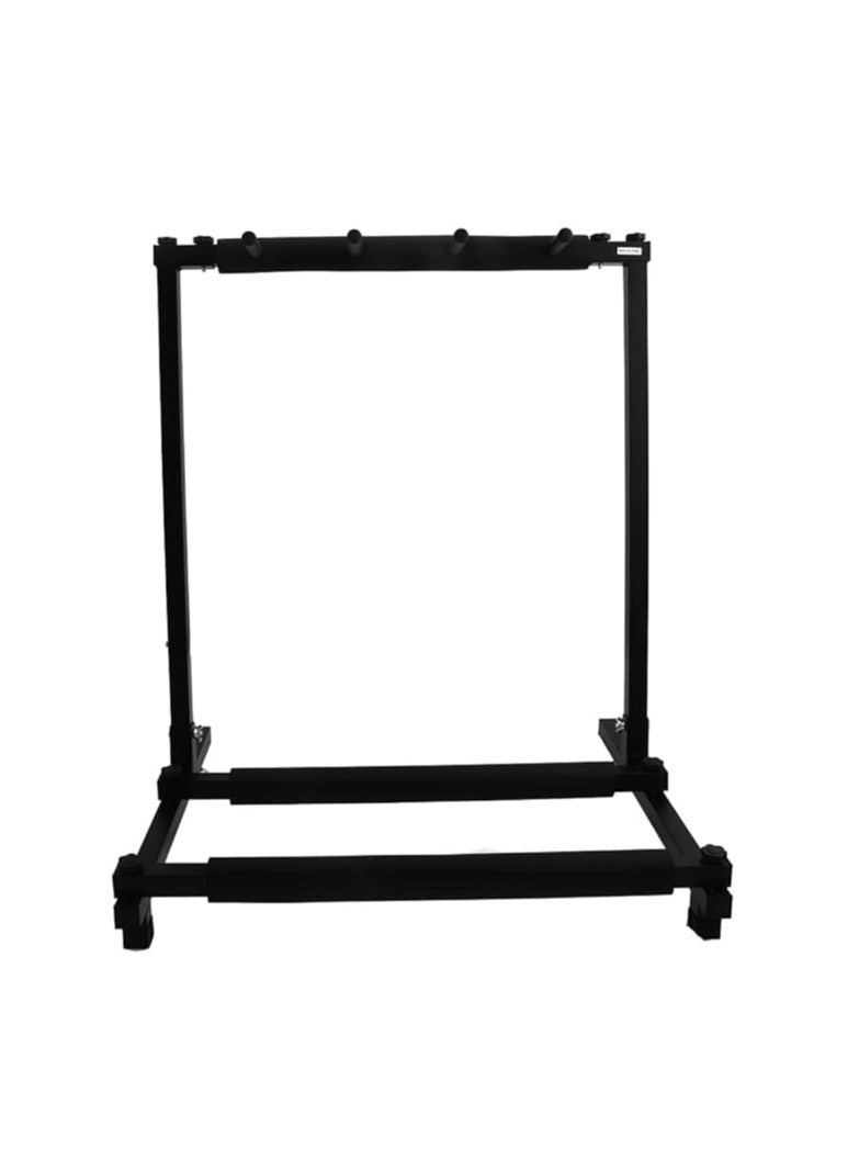 Generic 3-Way Guitar Stand Multistand Guitar Tripod Multiple Guitar Holder, Foldable with Wheels, Guitar Stand, Multi-Guitar Rack for Acoustic Guitar, Classical Guitar, Acoustic Bass, Electric Guitar, - Image 3