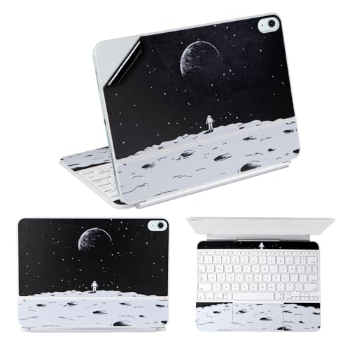 IMMOENUC Protective Skin Sticker for 2025 iPad Air M3 (A3268/A3269) 13-inch Magic Keyboard 3-Side ull Coverage Protective Vinyl Decals Self-Adhesive,Pre-Cut (Top/Bottom/Keyboard Panel)（Earth Pattern） - Image 1