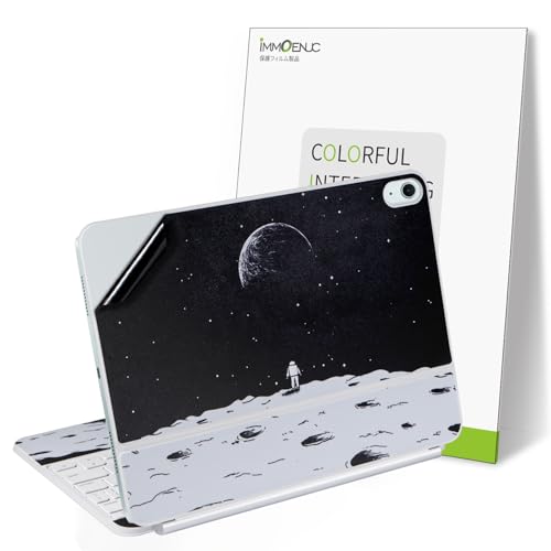 IMMOENUC Protective Skin Sticker for 2025 iPad Air M3 (A3268/A3269) 13-inch Magic Keyboard 3-Side ull Coverage Protective Vinyl Decals Self-Adhesive,Pre-Cut (Top/Bottom/Keyboard Panel)（Earth Pattern） - Image 2