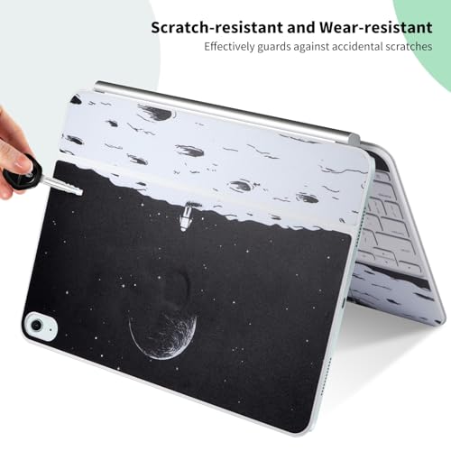 IMMOENUC Protective Skin Sticker for 2025 iPad Air M3 (A3268/A3269) 13-inch Magic Keyboard 3-Side ull Coverage Protective Vinyl Decals Self-Adhesive,Pre-Cut (Top/Bottom/Keyboard Panel)（Earth Pattern） - Image 3