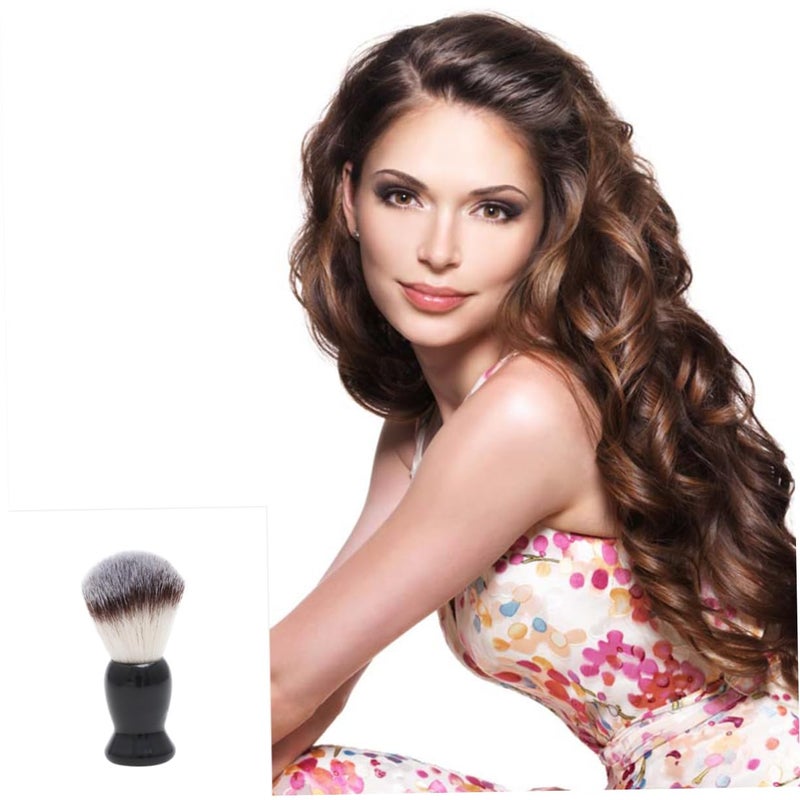 فرشاة الحلاقة الرطبة الاحترافية للرجال، شعيرات نايلون، مقبض غير قابل للانزلاق، أداة العناية باللحية والشوارب والوجه - Image 3