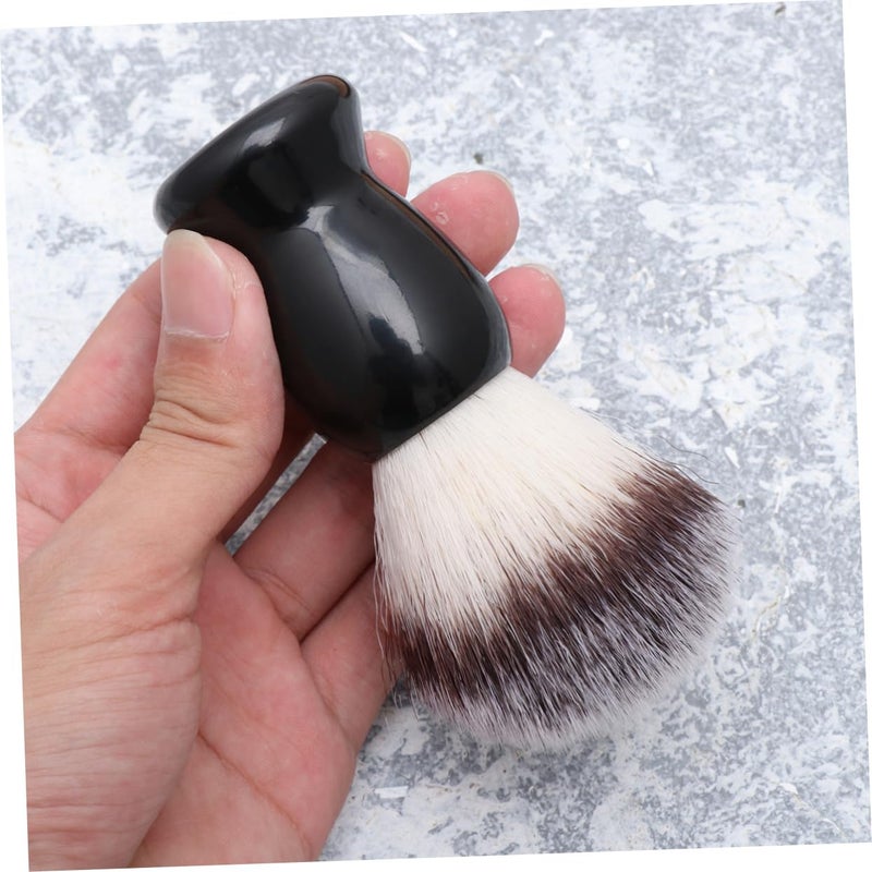 فرشاة الحلاقة الرطبة الاحترافية للرجال، شعيرات نايلون، مقبض غير قابل للانزلاق، أداة العناية باللحية والشوارب والوجه - Image 5