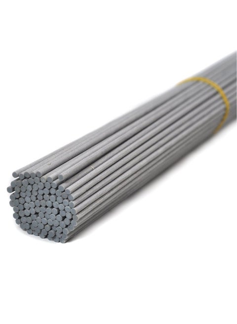 100 X Replacement Fibre Diffuser Sticks For Fragrance Aroma 20 Cm X 3 Mm Grey