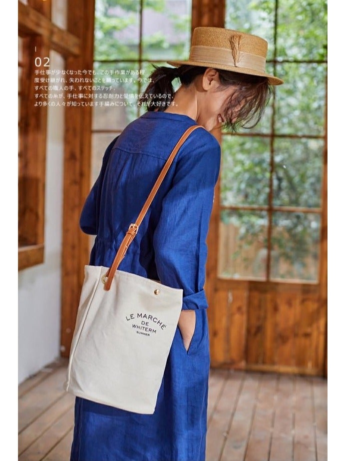 Handbag Canvas Tote Bag Womens Big Capacity Casual Shoulder Crossbody Bag Ladies Large Cotton Tote Handbag for Travel and Daily Use - Image 5