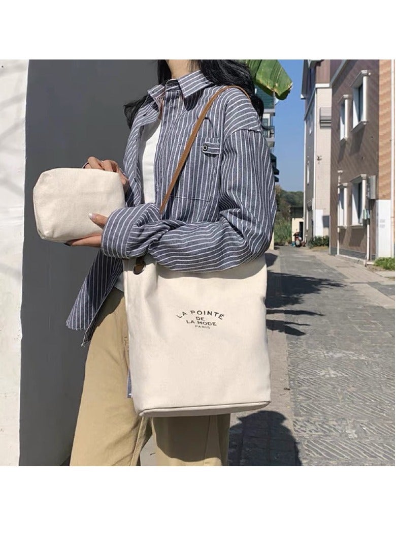 Handbag Canvas Tote Bag Womens Big Capacity Casual Shoulder Crossbody Bag Ladies Large Cotton Tote Handbag for Travel and Daily Use - Image 2