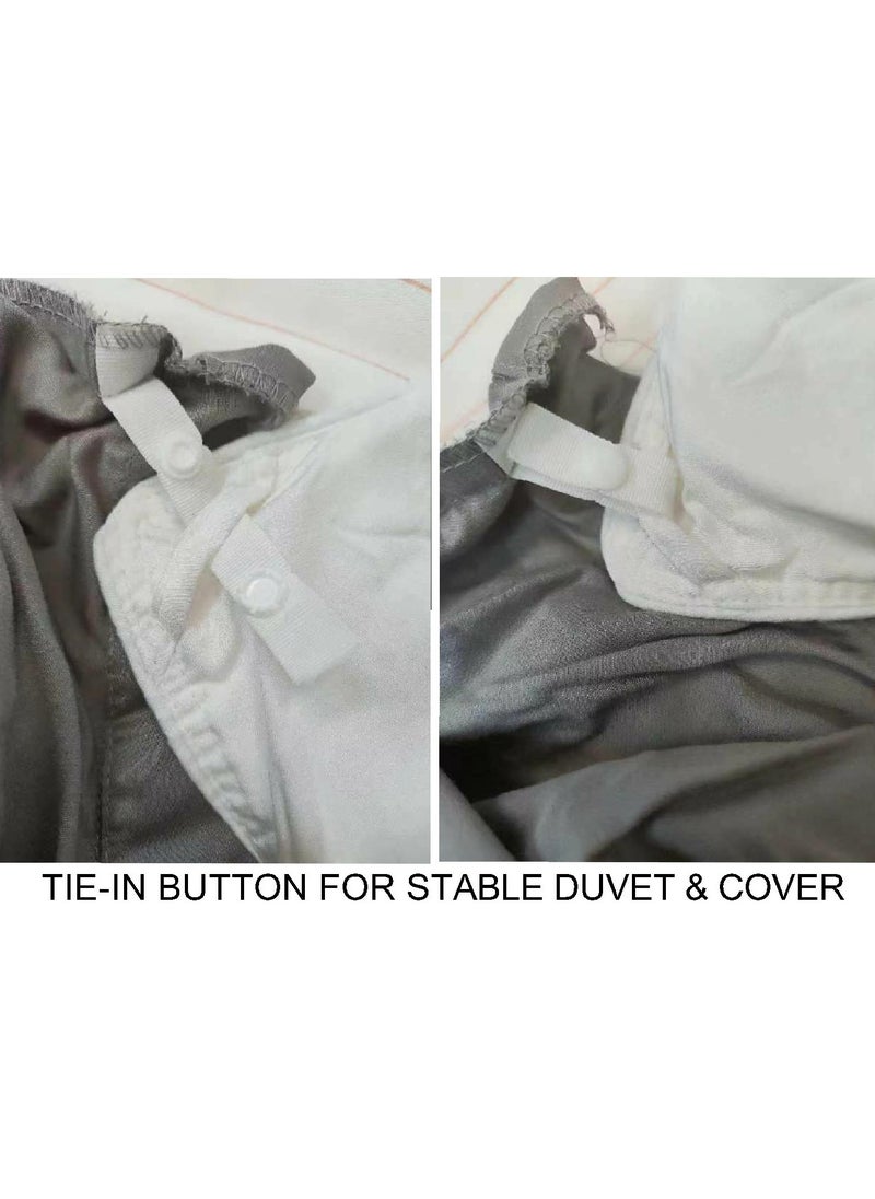 7 STARS HZM - Bamboo Duvet Cover Single Size 160x220 cm With Button Closing and Corner Ties 400TC Cool, Anti-Allergic, Soft and Silky – Sky Blue - Image 1