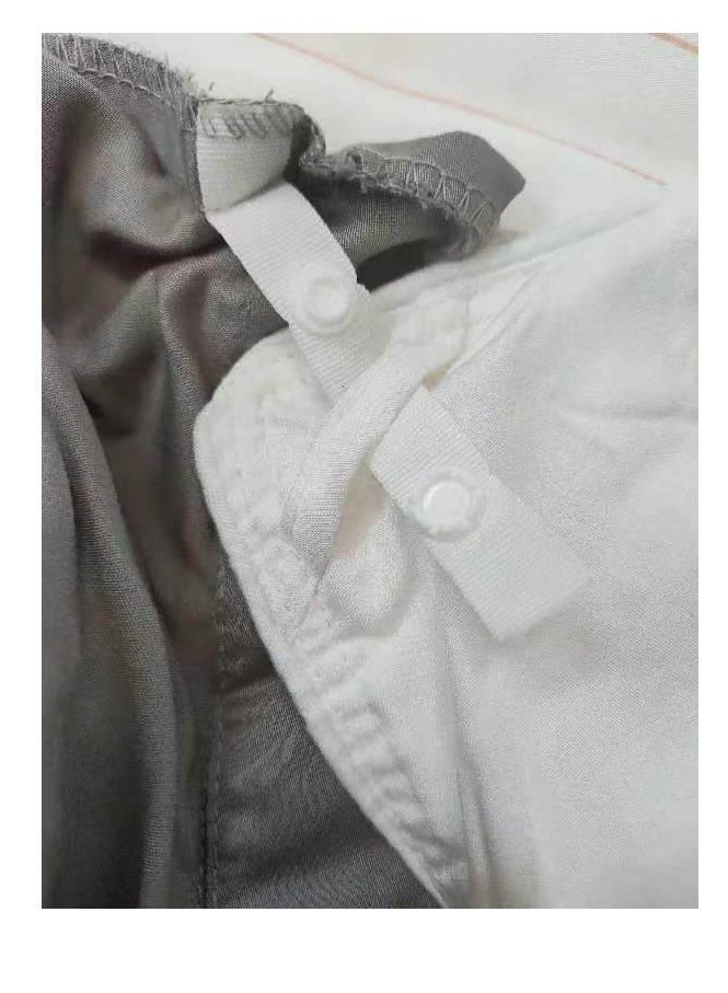 7 STARS HZM Bamboo Duvet Cover Single Size 160x220 cm With Button Closing and Corner Ties 400TC Cool, Anti-Allergic, Soft and Silky – Sky Blue - Image 3