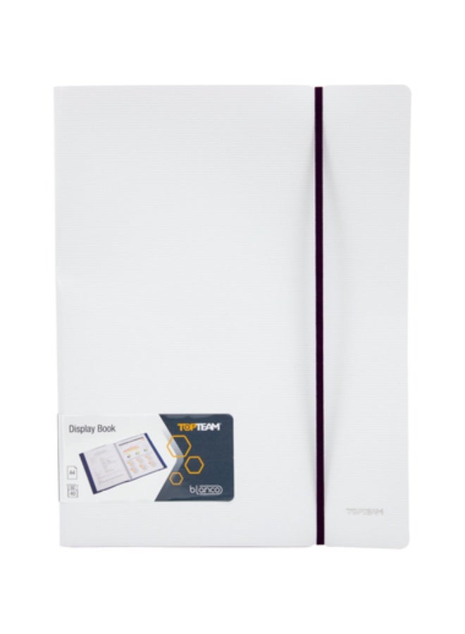 Display Book 40 Pocket A4 Polypropylene White/Purple