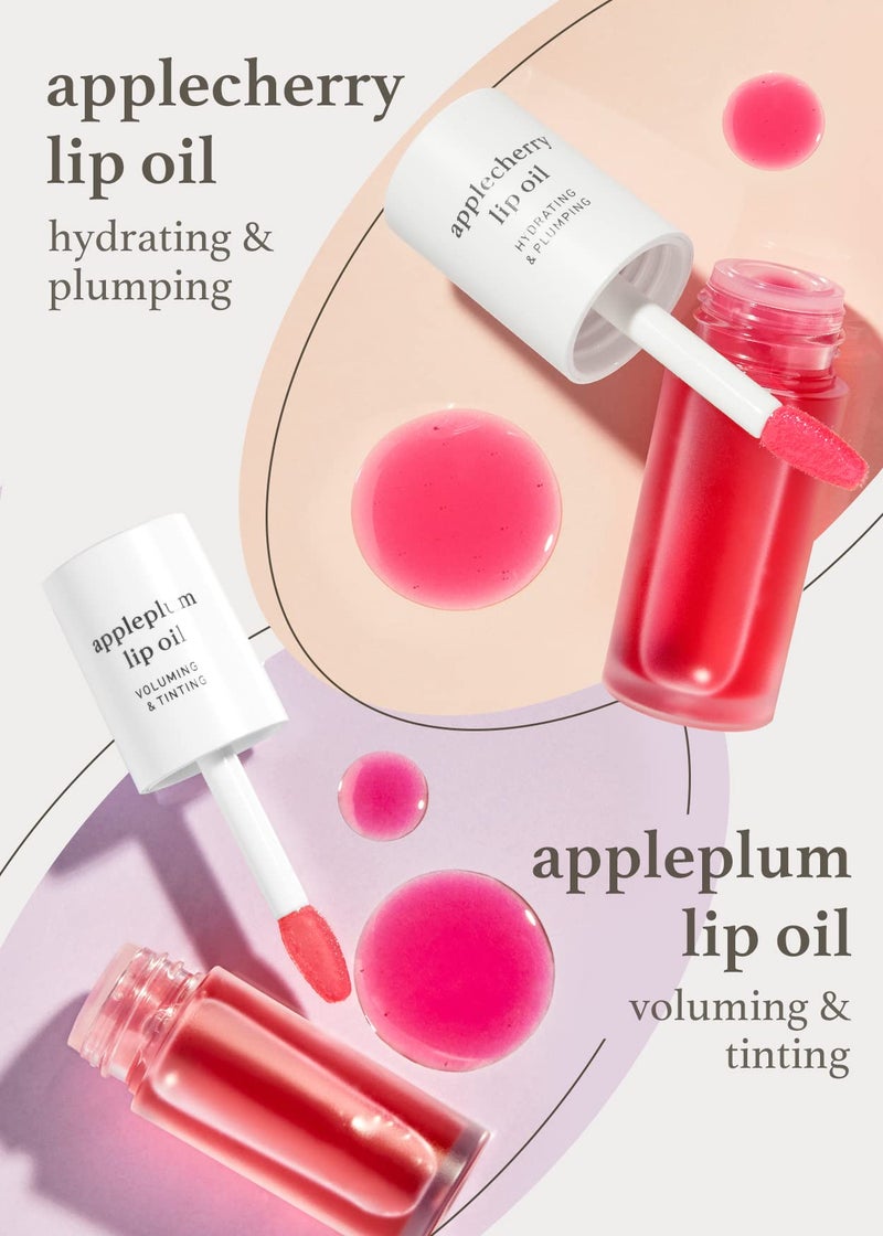 NOONI Korean Lip Oil Set - Applecherry & Appleplum | Long-Lasting, Moisturizing, Plumping, Revitalizing for Dry Lips, Waterproof, No Peel Off, Stocking Stuffers, 0.12 FL Oz x 2ea - Image 3