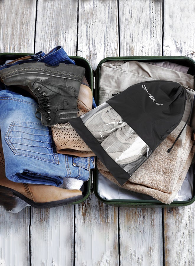 AL SANIDI Travel shoe bag, Black, Size 44*32 Cm - Image 3