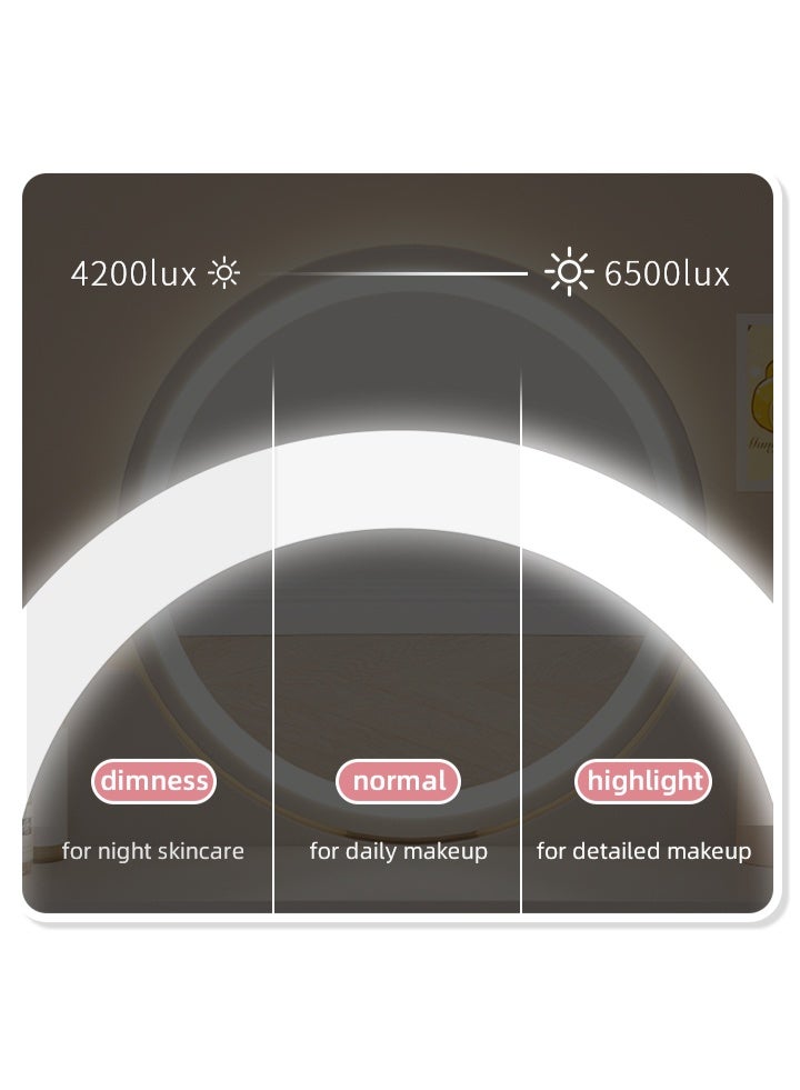 CityRiya-Long Vanity Desk, Makeup Vanity Desk Mirror and Lights, White Makeup Table for Girls Women, Makeup Dressing Table for Bedroom, Makeup Dresser Desk Vanity Table, Vanities Nightstand - Image 4