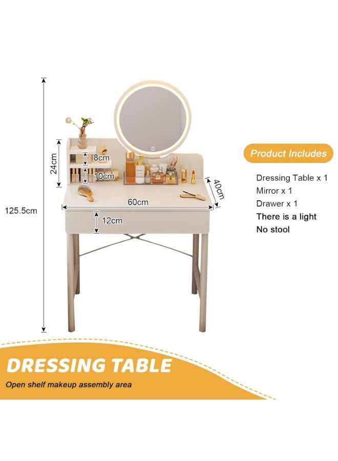 CityRiya-Long Vanity Desk, Makeup Vanity Desk Mirror and Lights, White Makeup Table for Girls Women, Makeup Dressing Table for Bedroom, Makeup Dresser Desk Vanity Table, Vanities Nightstand - Image 5