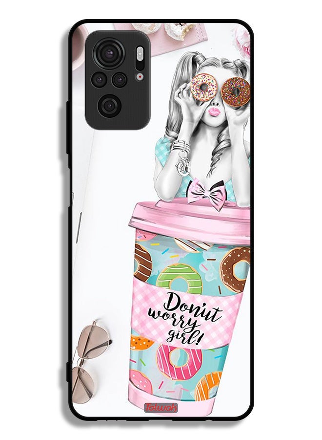 Tolwak Xiaomi Redmi Note 10S Protective Case Cover Donut Worry Girl - Image 2