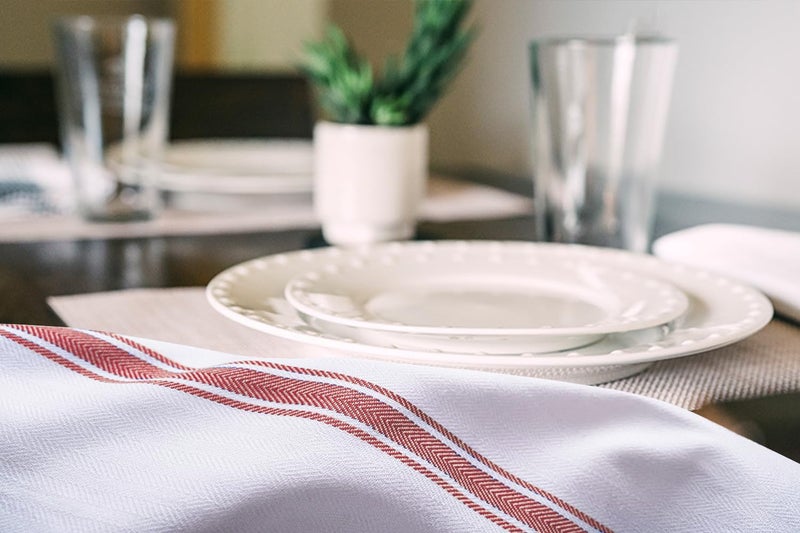 Avalon Kitchen Dish Towels Set (Value Pack of 30) Size 15x25 Inch, 100% Cotton Soft & Absorbent Kitchen Towels, Tea Towels, Reusable Cleaning Cloths for Household Cleaning (Red) - Image 4