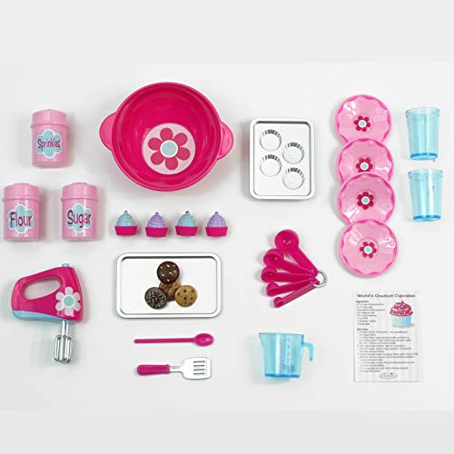Sophia's 18 Inch Doll Baking Set of 23 Pcs. Fits American Girl Doll Furniture, Mini Doll Food Cookware Set | Doll Sized - Image 3