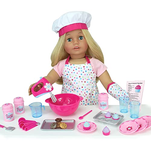 Sophia's 18 Inch Doll Baking Set of 23 Pcs. Fits American Girl Doll Furniture, Mini Doll Food Cookware Set | Doll Sized - Image 2