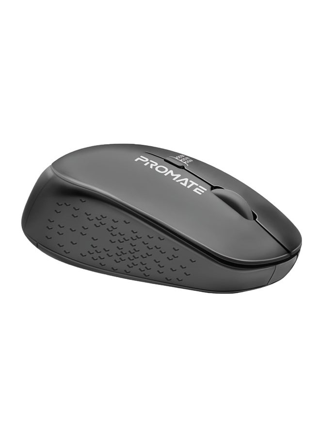 PROMATE 2.4G Wireless Mouse, Professional Precision Tracking Comfort Grip Mouse with USB Nano Receiver, 10m Range, 800/1200/1600 DPI Switch and 4 Functional Buttons for Mac OS, Windows, Tracker Black - Image 1