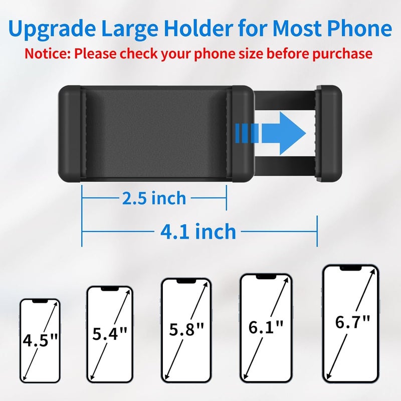 Chunxiao Portable Stroller Phone Holder Mount for Baby and Parent to One Hand Operation - Flexible Phone Holder for Stroller Handlebar with Angle Adjustable Fits Most 3.5" - 7.5" Cellphones - Image 2