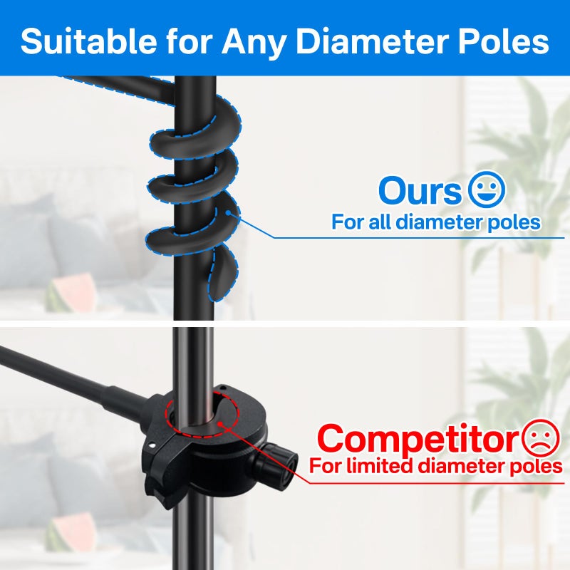 Chunxiao Portable Stroller Phone Holder Mount for Baby and Parent to One Hand Operation - Flexible Phone Holder for Stroller Handlebar with Angle Adjustable Fits Most 3.5" - 7.5" Cellphones - Image 5